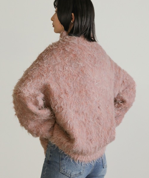 select MOCA（セレクトモカ）の「プチハイネックシャギーニット（ニット/セーター・レディース・ベージュ/ピンク・FREE）」の6枚目の写真