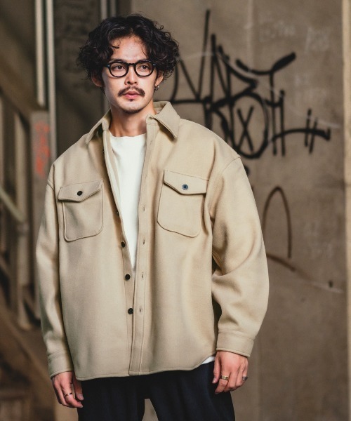 improves(インプローブス)の「ポリメルトン CPO ジャケット(ミリタリージャケット・メンズ・グレイッシュベージュ/ブラック/ベージュ/サックスブルー・MEDIUM/LARGE)」の9枚目の写真