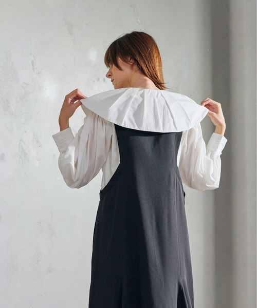 KOH.style（コースタイル）の「ギャザー襟デザインブラウス（シャツ/ブラウス・レディース・ストライプ/オフホワイト・FREE）」の15枚目の写真