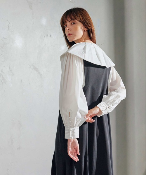 KOH.style（コースタイル）の「ギャザー襟デザインブラウス（シャツ/ブラウス・レディース・ストライプ/オフホワイト・FREE）」の17枚目の写真