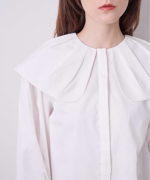 KOH.style（コースタイル）の「ギャザー襟デザインブラウス（シャツ/ブラウス・レディース・ストライプ/オフホワイト・FREE）」の11枚目の写真