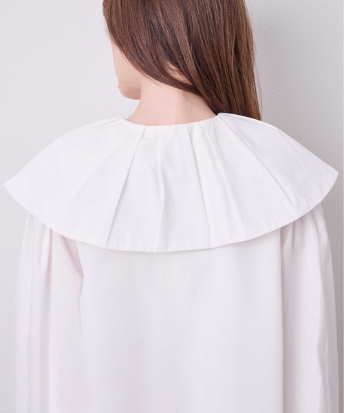 KOH.style（コースタイル）の「ギャザー襟デザインブラウス（シャツ/ブラウス・レディース・ストライプ/オフホワイト・FREE）」の4枚目の写真