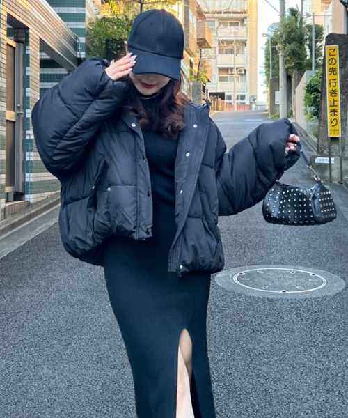 ROYAL PARTY（ロイヤルパーティー）の「【ZOZO限定】フード付パフィージャケット（その他アウター・レディース・ブラック/ベージュ・FREE）」の8枚目の写真