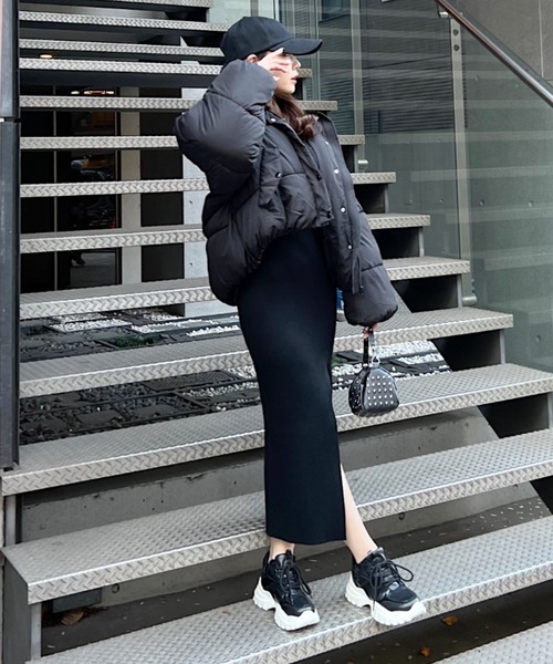 ROYAL PARTY（ロイヤルパーティー）の「【ZOZO限定】フード付パフィージャケット（その他アウター・レディース・ブラック/ベージュ・FREE）」の9枚目の写真