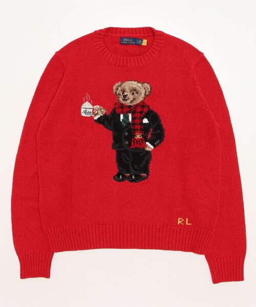 【新品未使用タグ付】ポロラルフローレン大人気ポロベアセーター レッド✨ 正規品 新品未使用タグ付】ポロラルフローレン大人気ポロベアセーター