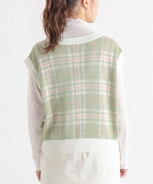 Honeys（ハニーズ）の「総柄ニットベスト（ベスト）」 - WEAR