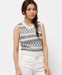 ROSE BUD | LK-15156 C/N SLV-LESS TOP(ニット/セーター)