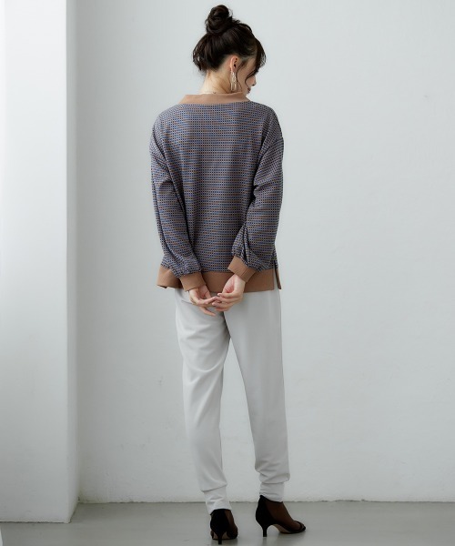 miclat(ミクラ)の「大きいサイズ ドットジャガードプルオーバー miclat(Tシャツ/カットソー・レディース・ブルー系/ブラウン系・L/LL/3L/4L/5L)」の18枚目の写真