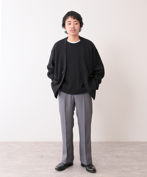 UNFOLLOW（アンフォロー）の「【FOLL / フォル】ソフトタッチヘビーワッフルカーディガン（カーディガン/ボレロ・メンズ・ブラック/ホワイト/ピンク・3/2）」の9枚目の写真