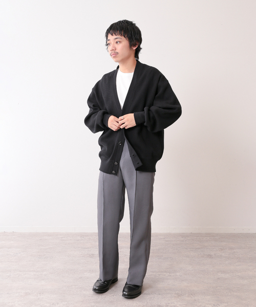 UNFOLLOW（アンフォロー）の「【FOLL / フォル】ソフトタッチヘビーワッフルカーディガン（カーディガン/ボレロ・メンズ・ブラック/ホワイト/ピンク・3/2）」の12枚目の写真