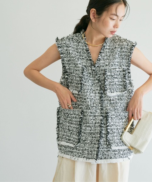 GALLARDAGALANTE スプリングツイードベスト GALLARDAGALANTE（ガリャルダガランテ）の「【HERITANOVUM】スプリング