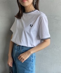 FRED PERRY | [FRED PERRY/フレッドペリー] ツインティップライン ワンポイントロゴ刺繍Tシャツ(Tシャツ/カットソー)