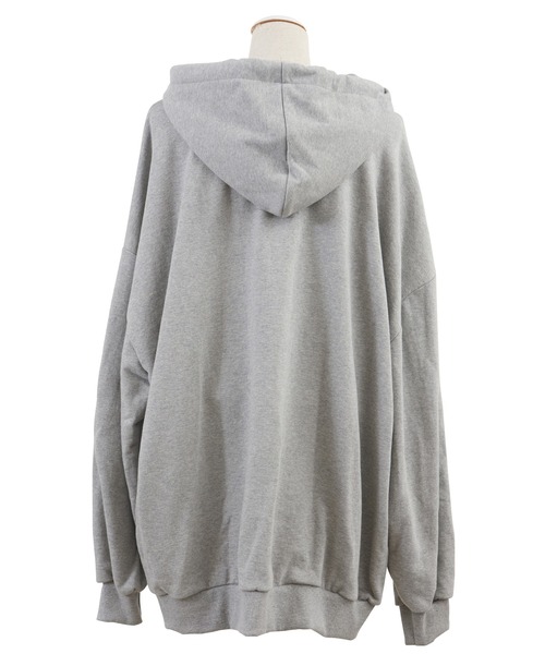 PUNYUS(プニュズ)の「ワンポイントハーフZIPパーカー(パーカー・レディース・ライム/ネイビー/杢グレー・4/3)」の11枚目の写真