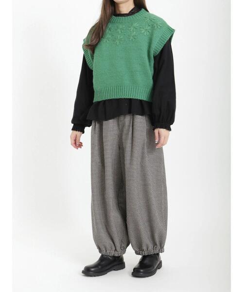 Samansa Mos2（サマンサ モスモス）の「レースピンタックブラウス（シャツ/ブラウス・レディース・グレー/ブラック/イエロー・ﾌﾘ-）」の6枚目の写真