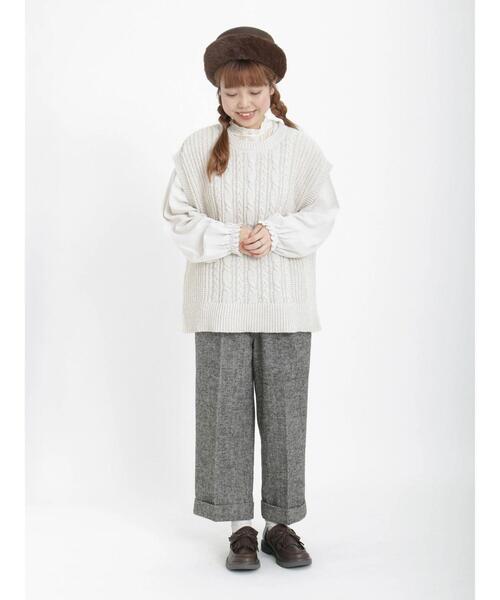 Samansa Mos2（サマンサ モスモス）の「レースピンタックブラウス（シャツ/ブラウス・レディース・グレー/ブラック/イエロー・ﾌﾘ-）」の15枚目の写真