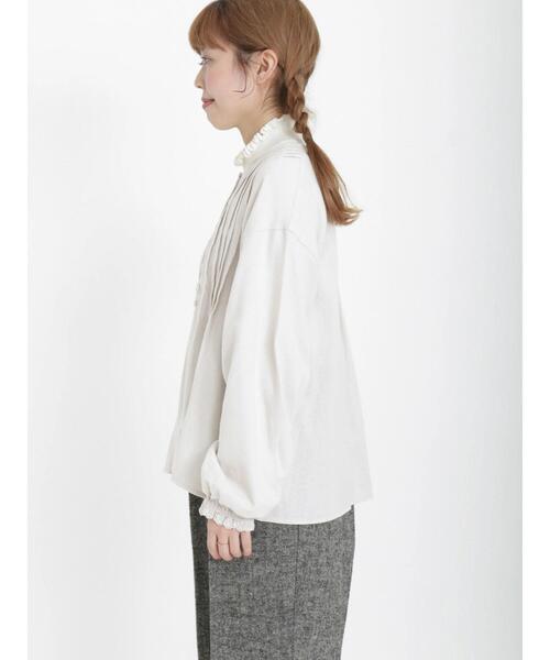 Samansa Mos2（サマンサ モスモス）の「レースピンタックブラウス（シャツ/ブラウス・レディース・グレー/ブラック/イエロー・ﾌﾘ-）」の20枚目の写真