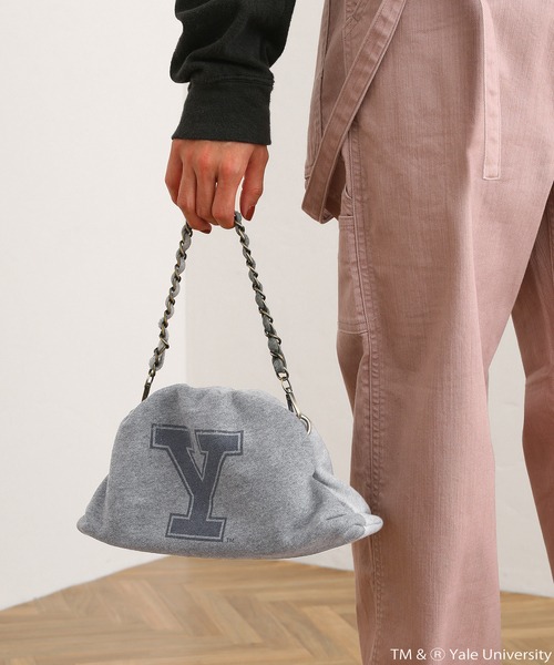 FRAMeWORK(フレームワーク)の「【BALMY DAYS/バルミーデイズ】REMAKE DESIGN SWEAT バッグ YALE(ショルダーバッグ・レディース・チャコールグレー/ネイビー・FREE)」の5枚目の写真