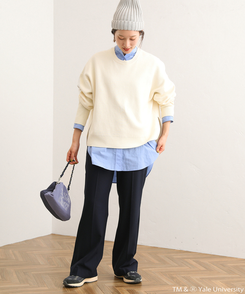 FRAMeWORK(フレームワーク)の「【BALMY DAYS/バルミーデイズ】REMAKE DESIGN SWEAT バッグ YALE(ショルダーバッグ・レディース・チャコールグレー/ネイビー・FREE)」の12枚目の写真