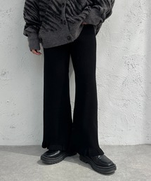 apres jour mignon | 裾フリルリブニットパンツ【ZOZOTOWN限定アイテム】(その他パンツ)