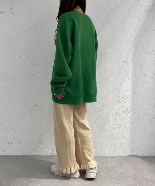 apres jour mignon(アプレジュールミニョン)の「裾フリルリブニットパンツ【ZOZOTOWN限定アイテム】(その他パンツ・レディース・アイボリー/オレンジ/ブラック・X-LARGE/SMALL/MEDIUM)」の10枚目の写真