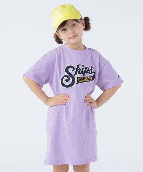 Russell Athletic(ラッセルアスレティック)の「【SHIPS KIDS別注】RUSSELL ATHLETIC:100~150cm / ワンピース(ワンピース・キッズ・ネイビー/ラベンダー・100/110/120/130/140/150)」の2枚目の写真