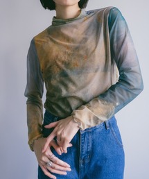 sahara | High Neck Sheer Top/ハイネックシアートップ(Tシャツ/カットソー)