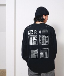 C.E | C.E / OFFERED BY THE SYSTEM LONG SLEEVE T(Tシャツ/カットソー)