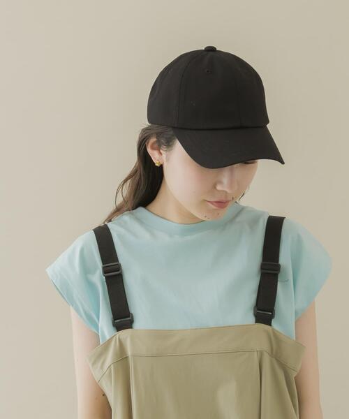 SMELLY（スメリー）の「ベーシックコットンキャップ（キャップ・レディース・ブラック/アイボリー/ブラウン・-）」の2枚目の写真