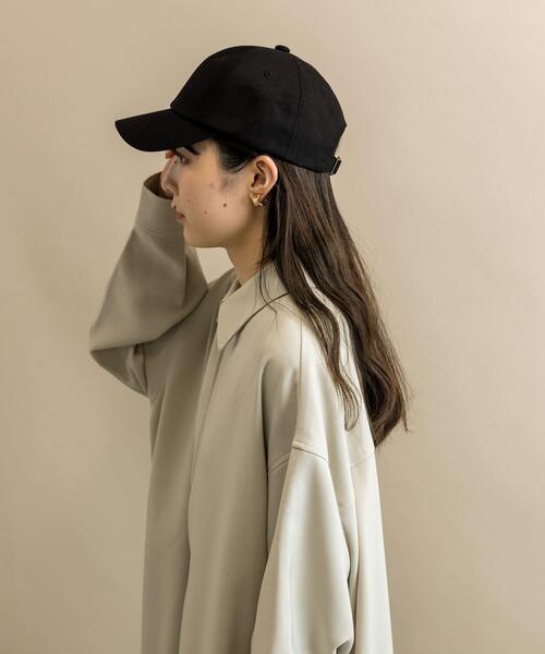 SMELLY（スメリー）の「ベーシックコットンキャップ（キャップ・レディース・ブラック/アイボリー/ブラウン・-）」の7枚目の写真