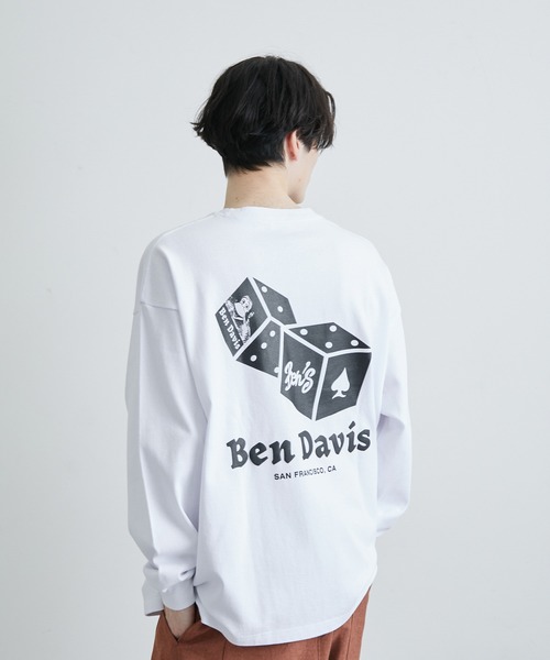 JUNRED(ジュンレッド)の「BENDAVIS ダイスロングスリーブTシャツ(Tシャツ/カットソー・メンズ・パープル/ホワイト/グリーン系その他・L/LL/M)」の1枚目の写真
