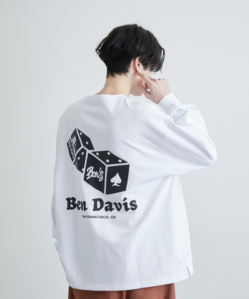 JUNRED(ジュンレッド)の「BENDAVIS ダイスロングスリーブTシャツ(Tシャツ/カットソー・メンズ・パープル/ホワイト/グリーン系その他・L/LL/M)」の5枚目の写真