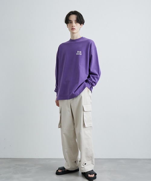 JUNRED(ジュンレッド)の「BENDAVIS ダイスロングスリーブTシャツ(Tシャツ/カットソー・メンズ・パープル/ホワイト/グリーン系その他・L/LL/M)」の14枚目の写真