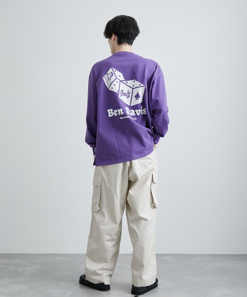 JUNRED(ジュンレッド)の「BENDAVIS ダイスロングスリーブTシャツ(Tシャツ/カットソー・メンズ・パープル/ホワイト/グリーン系その他・L/LL/M)」の15枚目の写真