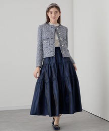 ANAYI | トーンミックスツイードポケット ジャケット(ノーカラージャケット)