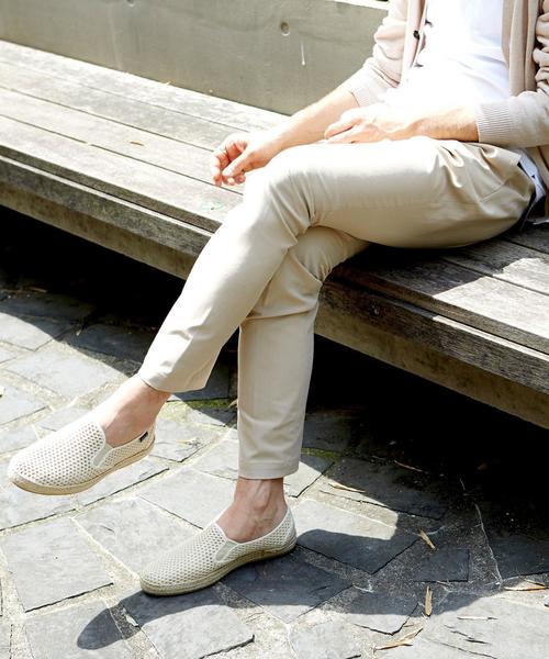 BEAUTY&YOUTH UNITED ARROWS（ビューティーアンドユースユナイテッドアローズ）の「BY ∴ ストレッチ ドビー テーパードパンツ ◆（その他パンツ・メンズ・オフホワイト/ベージュ/ネイビー・SMALL/MEDIUM/X-LARGE/LARGE）」の3枚目の写真