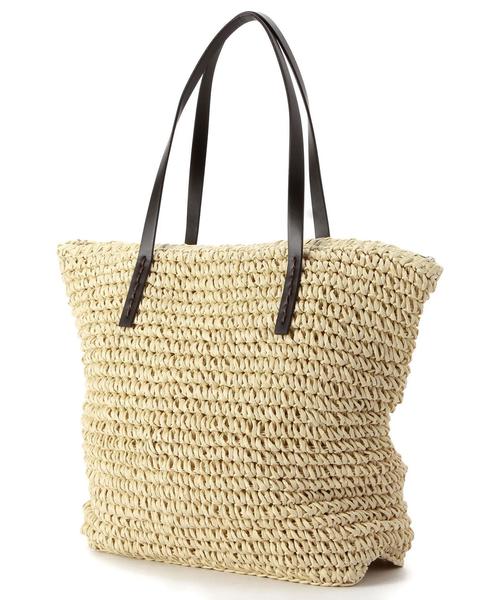 coen（コーエン）の「ペーパーカゴバッグ（かごバッグ・レディース・ナチュラル/ブラック・フリー）」の8枚目の写真