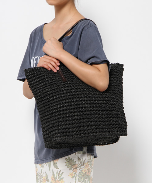 coen（コーエン）の「ペーパーカゴバッグ（かごバッグ・レディース・ナチュラル/ブラック・フリー）」の9枚目の写真