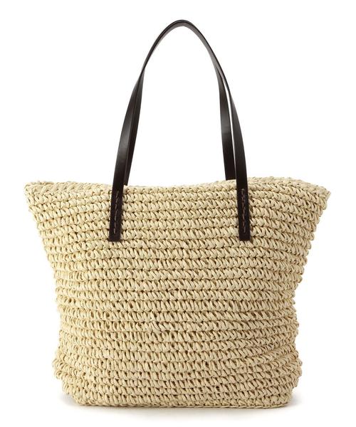 coen（コーエン）の「ペーパーカゴバッグ（かごバッグ・レディース・ナチュラル/ブラック・フリー）」の10枚目の写真