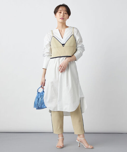 Rie Miller（リエミラー）の「《手洗い可能》ニットビスチェ（ベスト・レディース・ネイビー/ベージュ・38）」の4枚目の写真