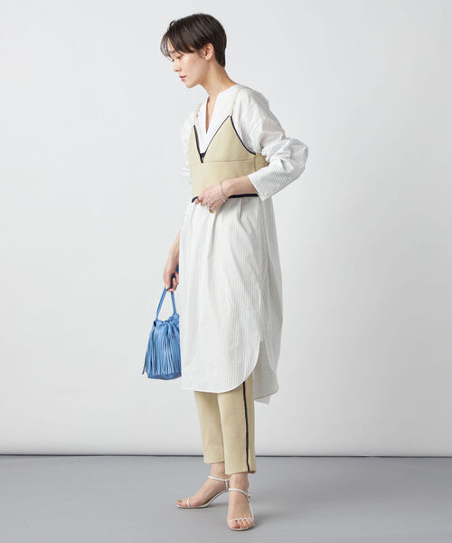 Rie Miller（リエミラー）の「《手洗い可能》ニットビスチェ（ベスト・レディース・ネイビー/ベージュ・38）」の7枚目の写真