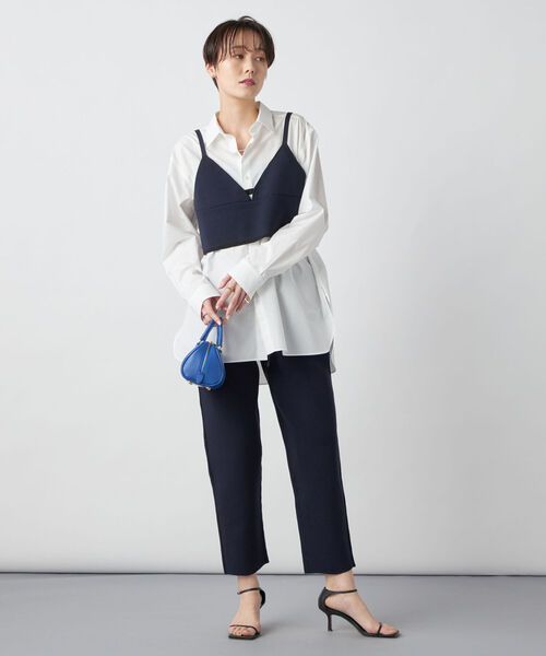 Rie Miller（リエミラー）の「《手洗い可能》ニットビスチェ（ベスト・レディース・ネイビー/ベージュ・38）」の21枚目の写真