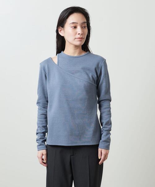 MARW UNITED ARROWS（マルゥ ユナイテッドアローズ）の「＜MARW UNITED ARROWS＞レイヤードスリット カットソー（Tシャツ/カットソー・レディース・グレー/ナチュラル/ブラック・FREE）」の4枚目の写真