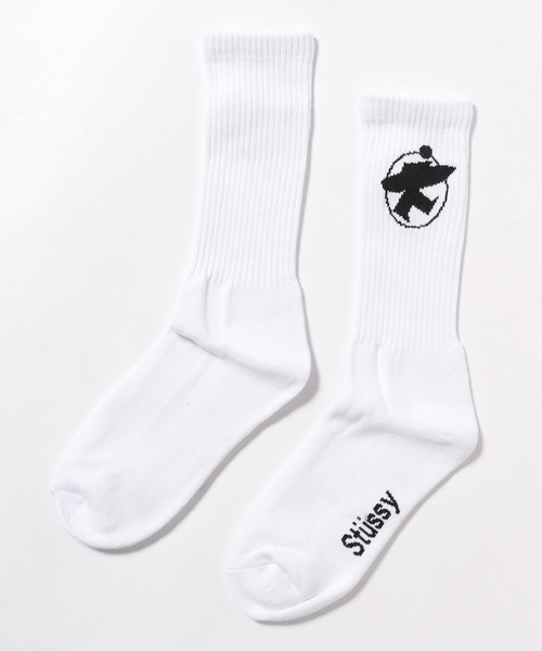 STUSSY（ステューシー）の「STUSSY/ステューシー SURFMAN CREW SOCKS ソックス（ソックス/靴下・メンズ・ホワイト×ブラック/ブラック×ホワイト・ONE SIZE）」の3枚目の写真