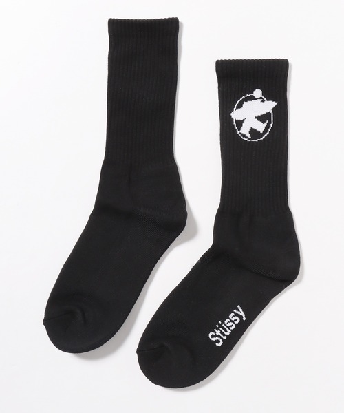 STUSSY（ステューシー）の「STUSSY/ステューシー SURFMAN CREW SOCKS ソックス（ソックス/靴下・メンズ・ホワイト×ブラック/ブラック×ホワイト・ONE SIZE）」の4枚目の写真