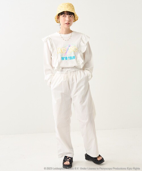 FREAK'S STORE（フリークスストア）の「ナイロンワイドイージーパンツ（その他パンツ・レディース・オフホワイト/ブラック/ベージュ/オレンジ・ﾌﾘ-）」の12枚目の写真