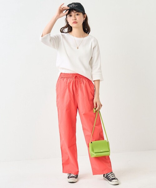 FREAK'S STORE（フリークスストア）の「ナイロンワイドイージーパンツ（その他パンツ・レディース・オフホワイト/ブラック/ベージュ/オレンジ・ﾌﾘ-）」の22枚目の写真