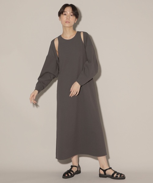BARNYARDSTORM（バンヤードストーム）の「カットドレスセット（ワンピース・レディース・チャコールグレー/キナリ・1/0）」の14枚目の写真