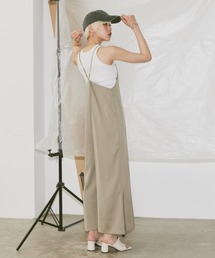 matte satin salopette/マットサテンサロペット