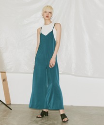 matte satin salopette/マットサテンサロペット