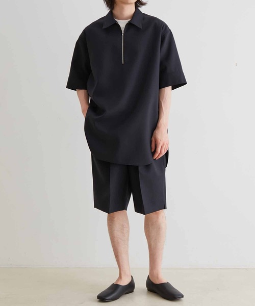 ADAM ET ROPE'(アダムエロペ)の「【NIKKE】キューバビーチ ハーフジップ ショートスリーブ シャツ / セットアップ対応(シャツ/ブラウス・メンズ・ネイビー/レッド系その他5・L/M)」の19枚目の写真